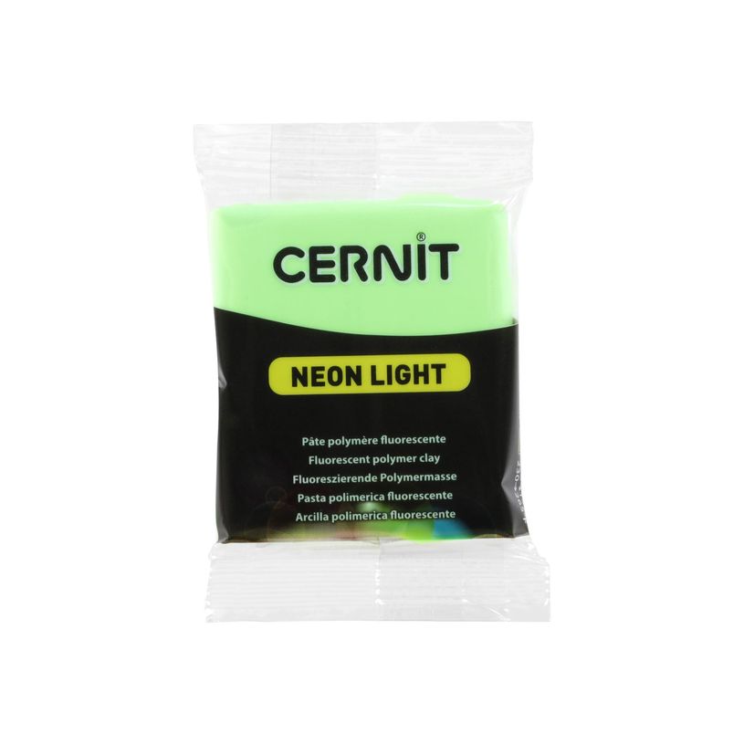 5411711427492-Cernit Neon Light - Pâte à modeler - 56 g - vert - matériau fluorescent, argile polymè-P_405220633_1-0