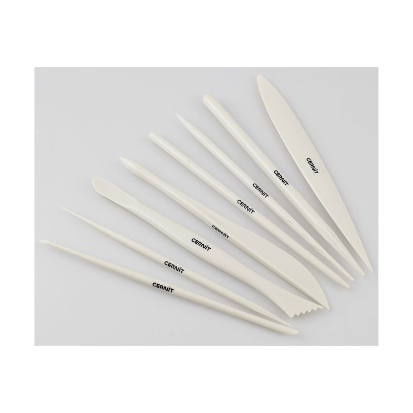 5411711439396-Cernit - Ensemble d'outil de modelage - 8 pièces - blanc - plastique-P_405220653_1-0