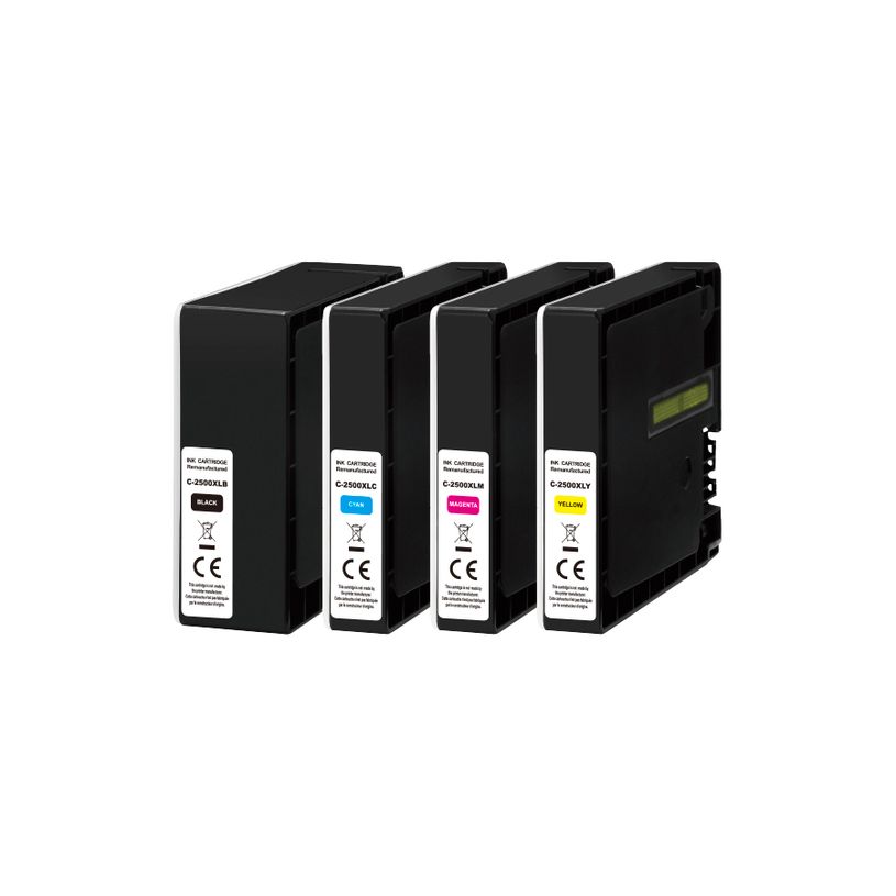 3584770912895-Cartouche remanufacturée Canon PGI-2500XL - Pack de 4 - noir, cyan, magenta, jaune - Uprint--1