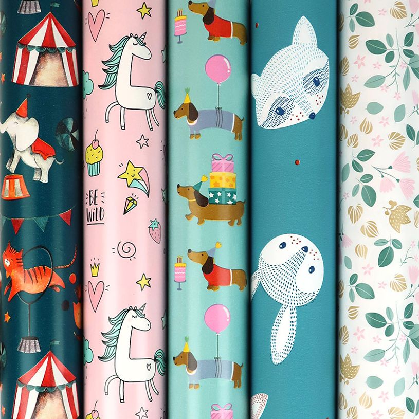 5404019361162-Rouleau papier cadeau couché 0,7 x 2 m 80g BILLIE - Viquel-P_405221364_2-1