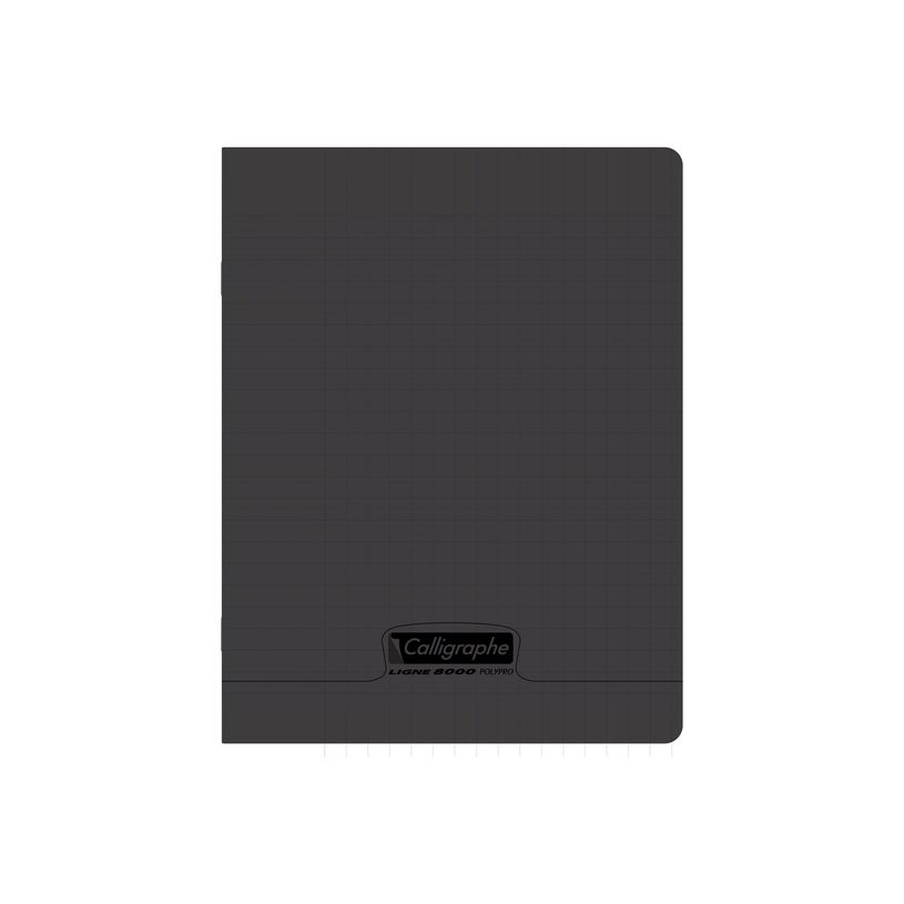 3210330189307-Calligraphe 8000 - Cahier polypro 17 x 22 cm - 96 pages - grands carreaux (Seyes) - noir-P_405221542_1-0