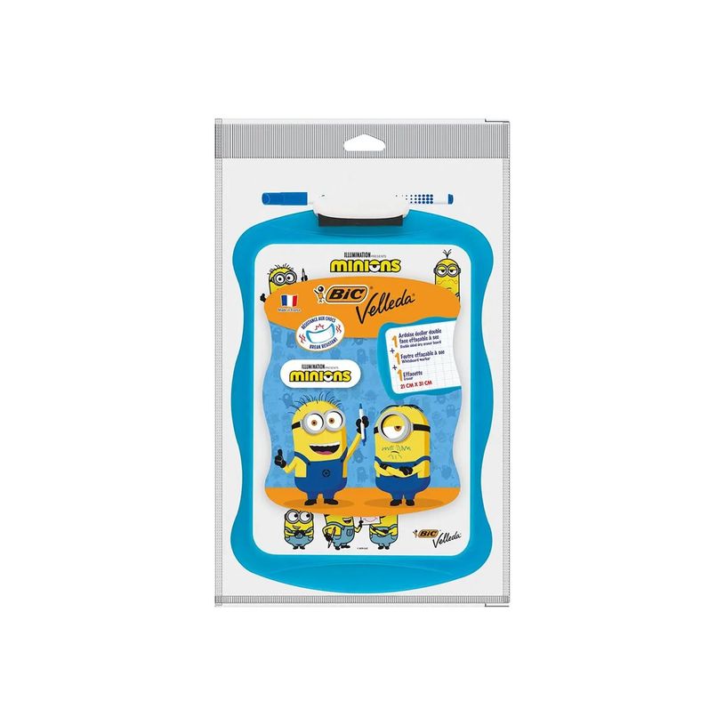 3086123750395-BIC Velleda Minions - Tableau blanc - 210 x 310 mm - quadrillé - double face-P_405221569_3-0