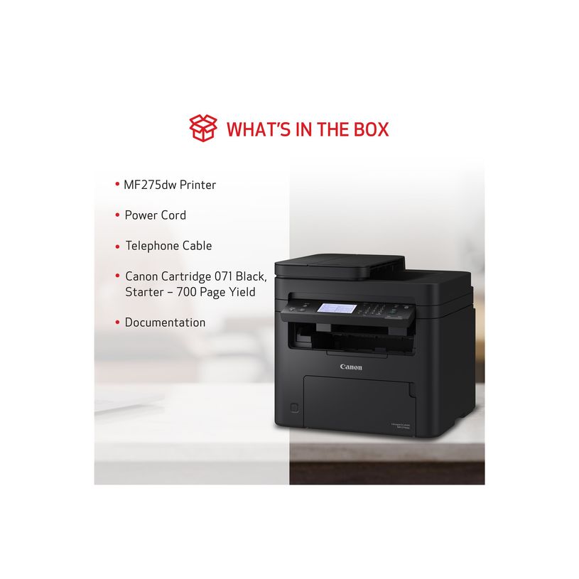 4549292196832-Canon i-SENSYS MF275dw - Imprimante laser multifonction A4 - monochrome  - USB 2.0, LAN, W-P_405221571_1-3