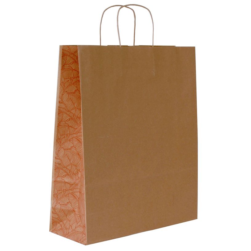 3700030058633-Sac kraft poignées torsadées Jungle terracotta -  36 x 12 x 41 cm-P_405221667_1-0