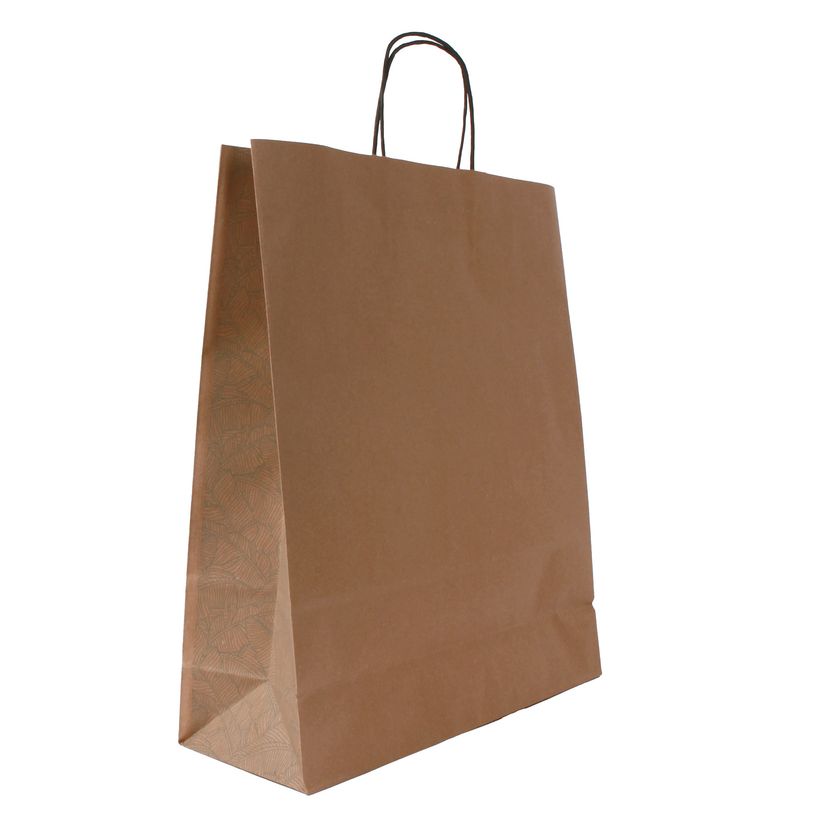 3700030058626-Sac kraft poignées torsadées Jungle vert -  36 x 12 x 41 cm-P_405221671_1-0