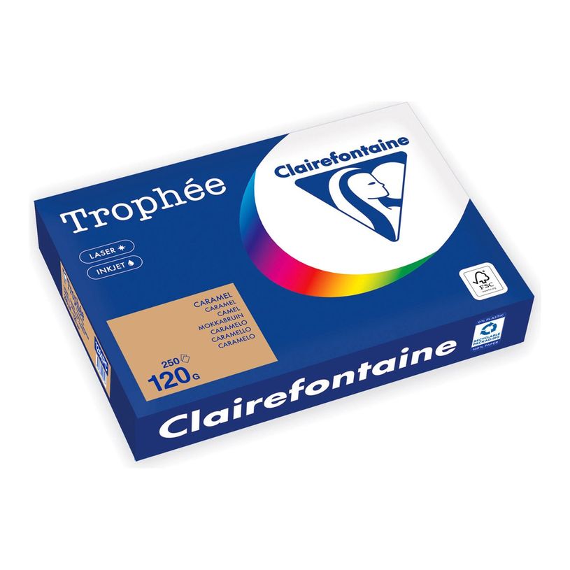 3329680003147-Clairefontaine Trophée - Papier - caramel - A4 (210 x 297 mm) - 120 g/m² - Ramette de 25-P_405221708_1-0