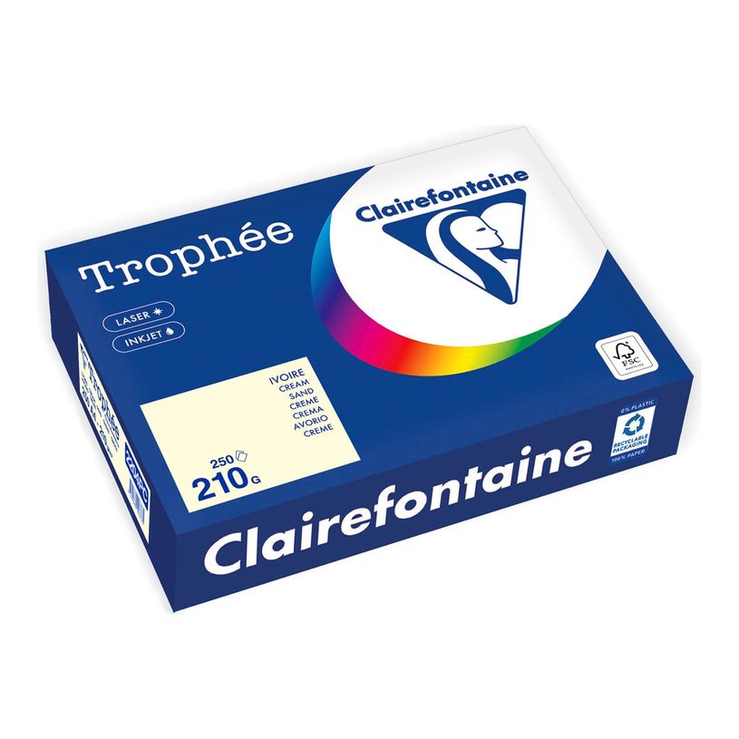 3329680003765-Clairefontaine Trophée - Papier - ivoire - A4 (210 x 297 mm) - 210 g/m² - Ramette de 250-P_405221709_1-0