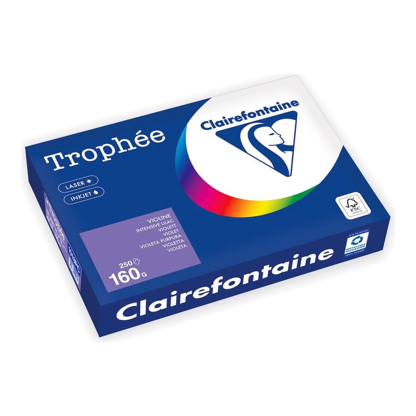 3329680002072-Clairefontaine Trophée - Papier - lilas intense - A4 (210 x 297 mm) - 160 g/m² - Ramette-P_405221741_1-0