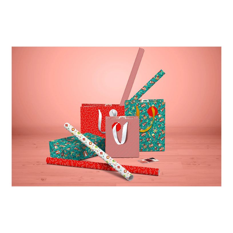 3329682021101-Clairefontaine Excellia Christmas - Emballage cadeau - 70 cm x 2 m - 80 g/m² - leprechaun-P_405221750_2-1