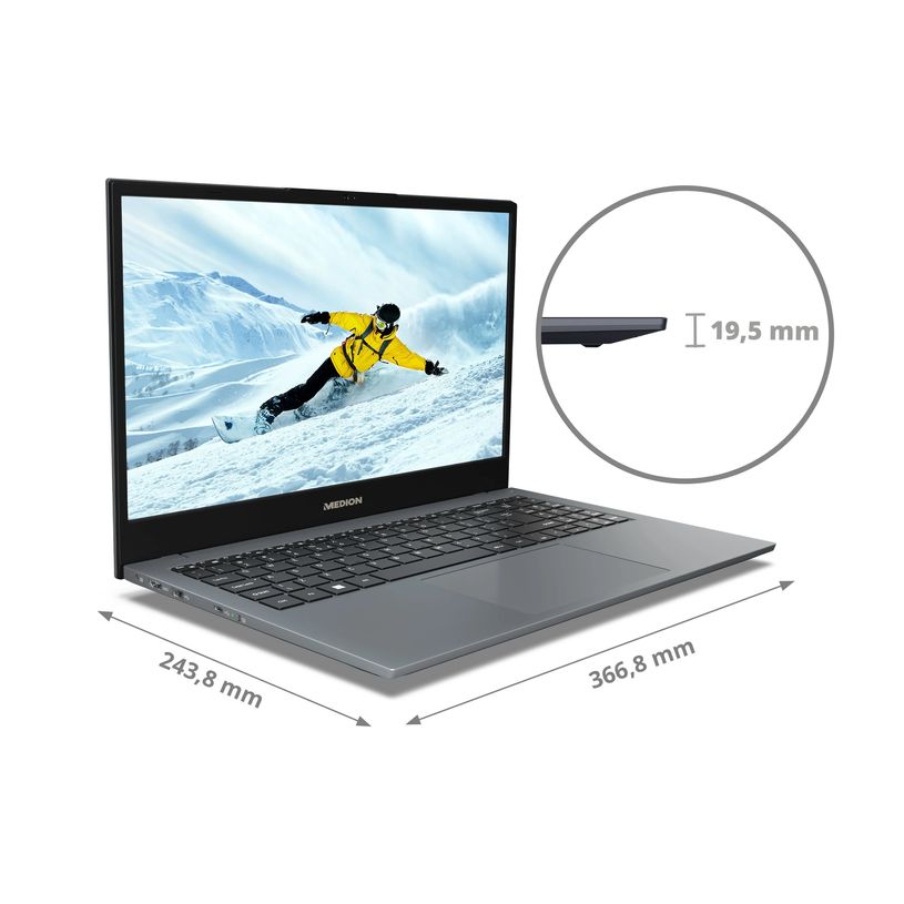 4061275215526-Medion Akoya E16423 - Core i3 - 1115G4 / jusqu'à 4.1 GHz - Win 11 Home - UHD Graphics - 8 Go RAM - 256 Go SSD - 16" TN 1920 x 1200 - Wi-Fi 5 - -P_405221786_1-12