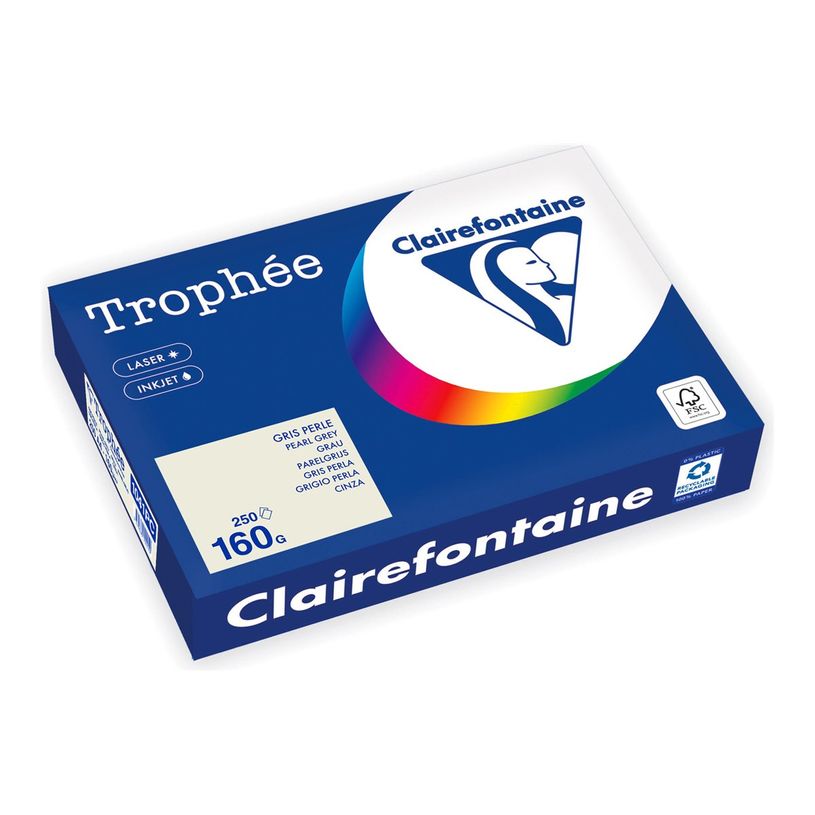 3329680002010-Clairefontaine Trophée - Papiers - gris perle - A4 (210 x 297 mm) - 160 g/m² - Ramette d-P_405221805_1-0