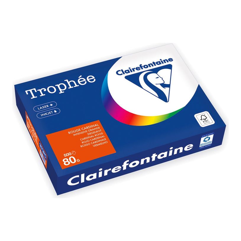 3329680002225-Clairefontaine Trophée -Papier - orange intense - A4 (210 x 297 mm) - 80 g/m² - Ramette -P_405221813_1-0