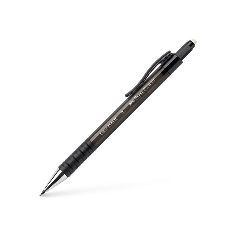 4005401375999-Faber-Castell GRIP MATIC - Porte-mine - gris - 0.5 mm - rétractable - avec gomme-P_405222022_1-0