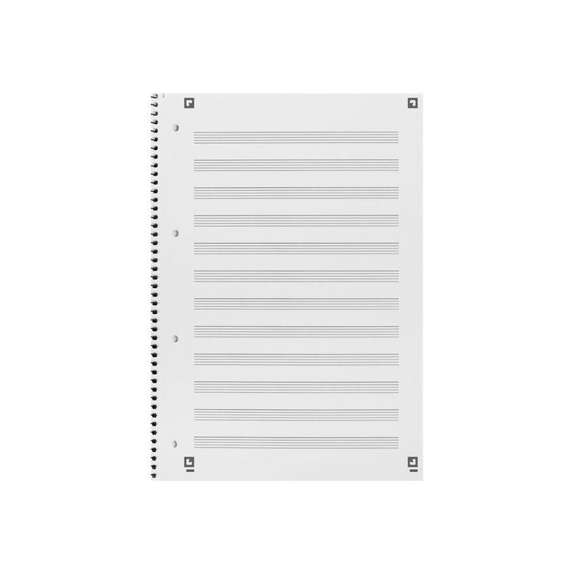 4006144962019-Oxford School - Bloc-notes musical - reliure à spirale - A4 - 50 feuilles - blanc brillan-P_405222065_2-4