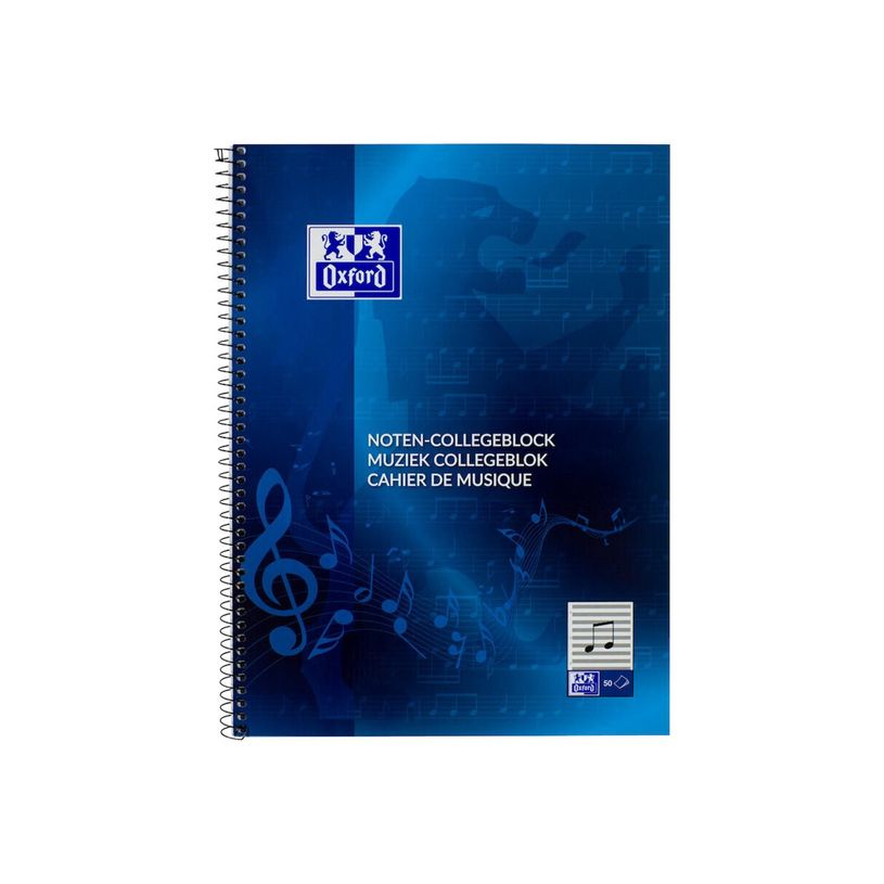 4006144962019-Oxford School - Bloc-notes musical - reliure à spirale - A4 - 50 feuilles - blanc brillan-P_405222065_5-1