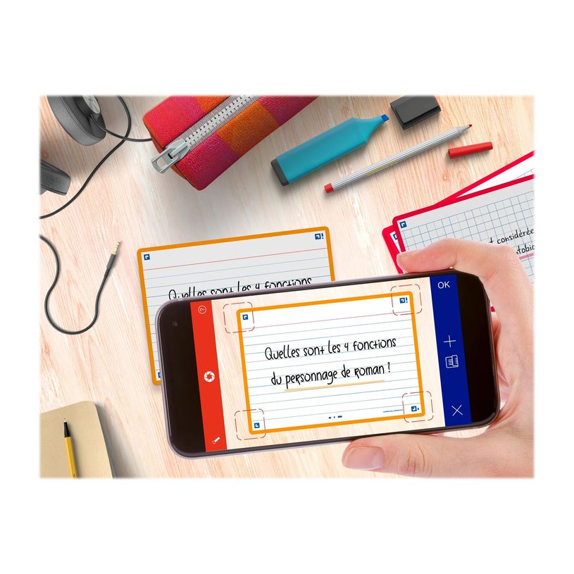 3020120153490-Oxford FLASH 2.0 - Fiche d'index - A6 (105 x 148 mm) - paysage - 80 feuilles - blanc - lig-P_405222081_3-2