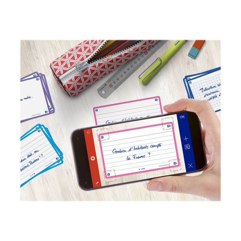 3020120152387-Oxford FLASH 2.0 - Fiche d'index - 75 x 125 mm - paysage - 80 feuilles - blanc - ligné-P_405222084_3-1