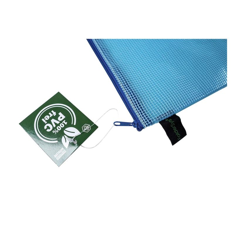 4250037430448-FolderSys - Valisette à fermeture éclair - pour A4 (210 x 297 mm) - bleu transparent-P_405222106_2-1