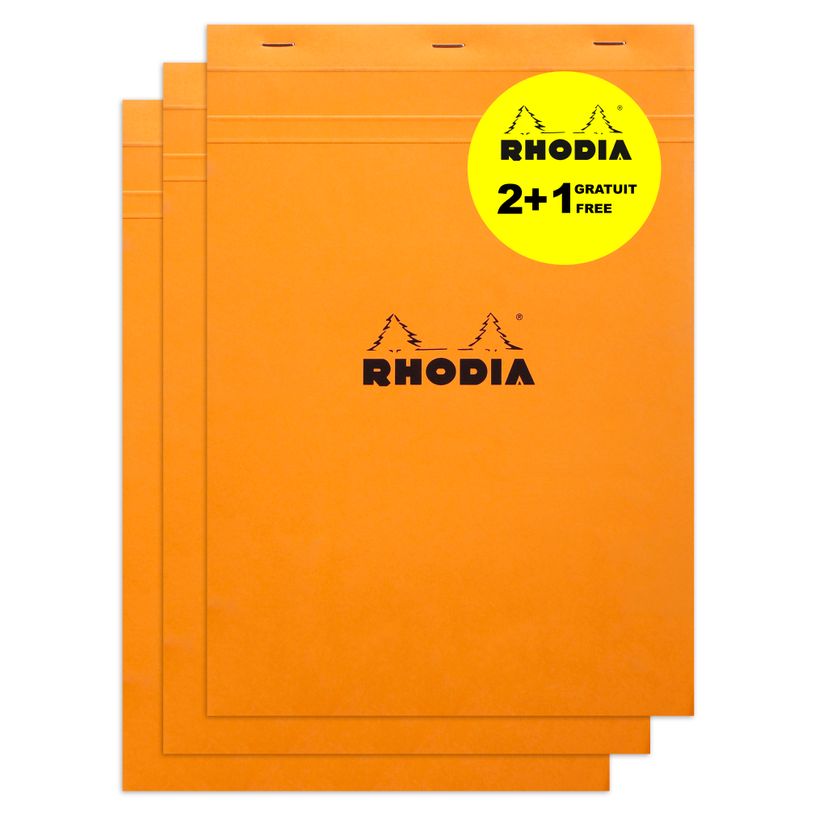 3037920182216-Rhodia - 2 Blocs notes N°18 - 80 feuilles - 80 g - petits carreaux + 1 gratuit-P_405222242_1-0