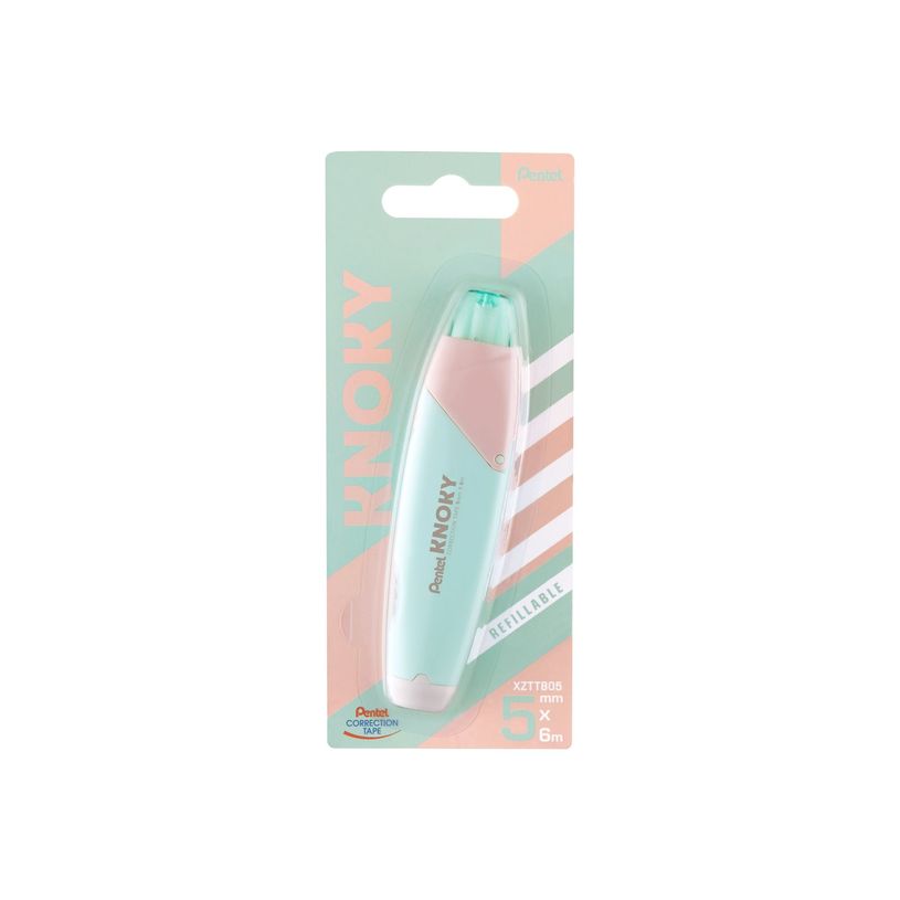4711577070216-Pentel Knoky - Ruban correcteur rétractable - 5 mm x 6 m - vert-P_405222738_4-2