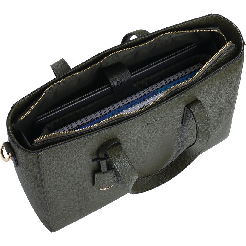 3664447186948-Sac cabas ordinateur 15,6" Lady Bradford - 1 compartiment - kaki - oberthur--1