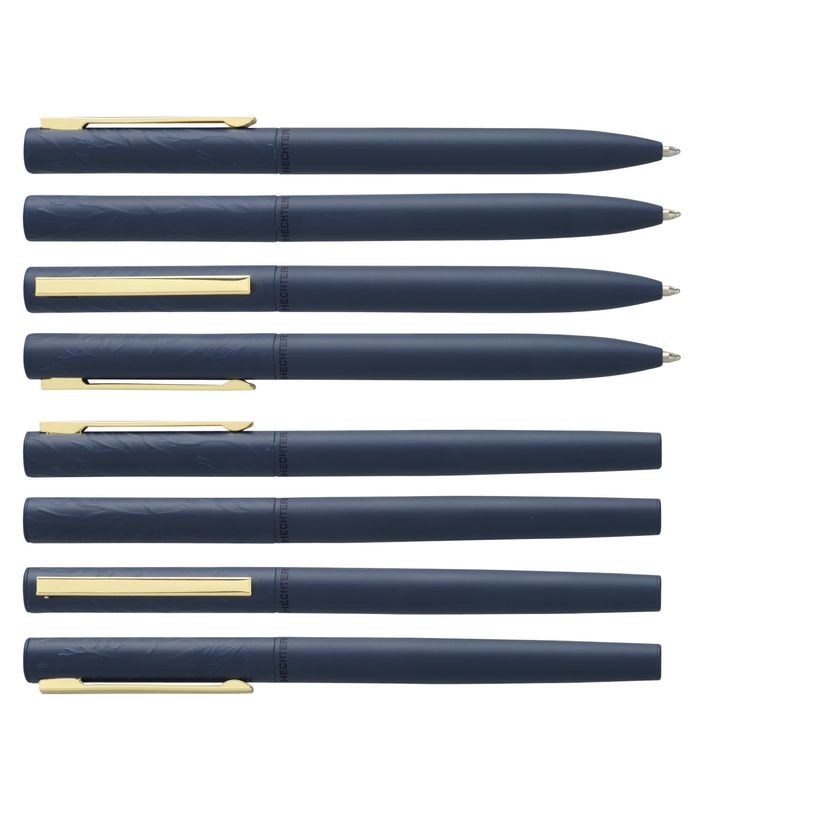 3219911860277-Parure bille + plume HECHTER PARIS "Linéaire Wood" coloris bleu --0