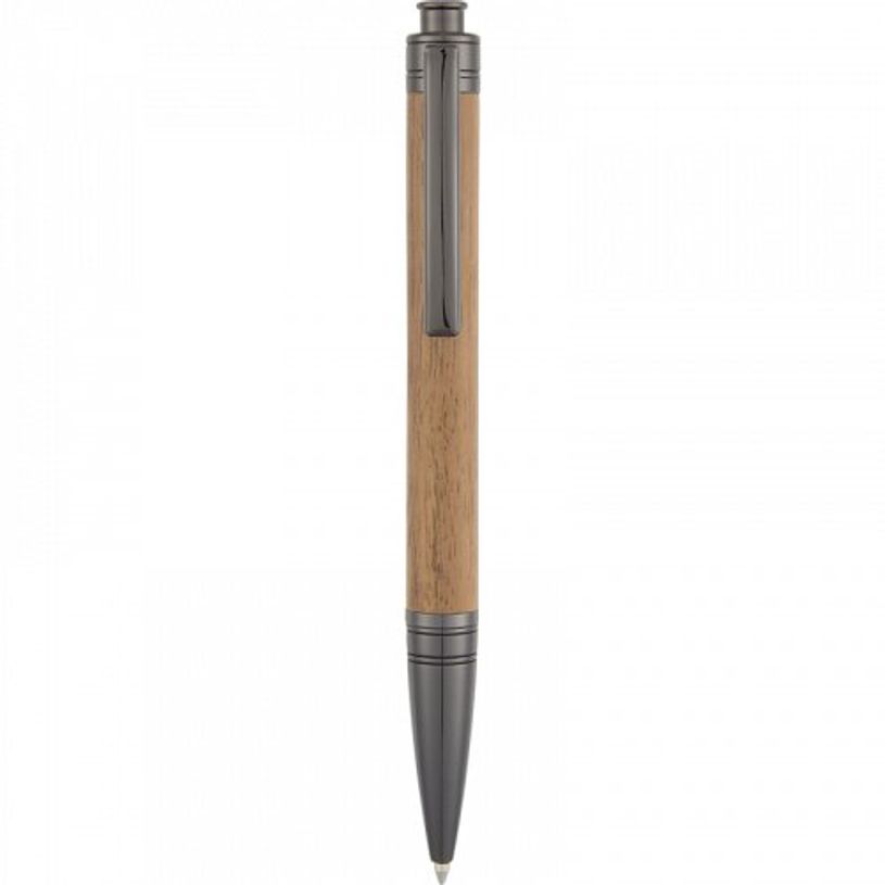 3664447192598-Oberthur - Coffret stylo bille Toronto et porte-clef - noyer-P_405223217_1-0