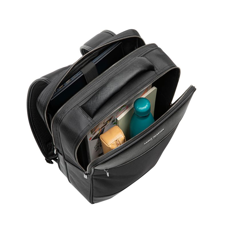 3135257754226-Saint-Martin - Sac à dos pour ordinateur noir Jules - 2 compartiments - 15,6" - Viquel-P_405223239_4-3