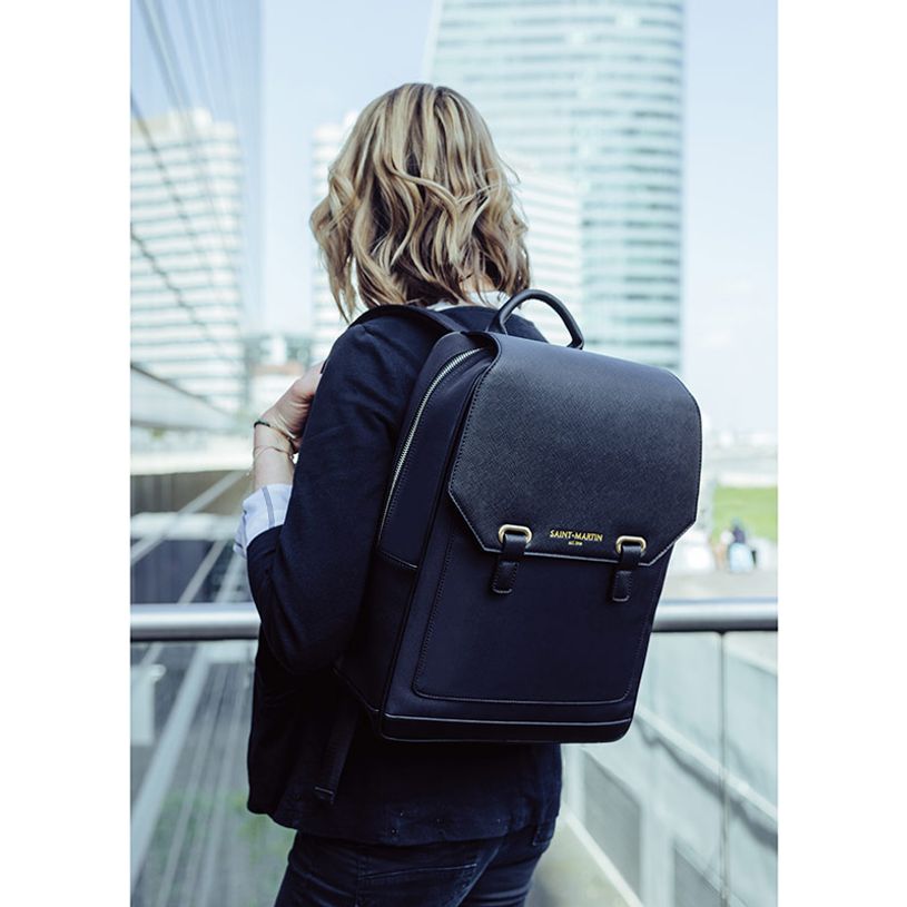 3135257864222-Saint-Martin - Sac à dos pour ordinateur noir Louise - 1 compartiment - 15,6" - Viquel-P_405223242_6-5