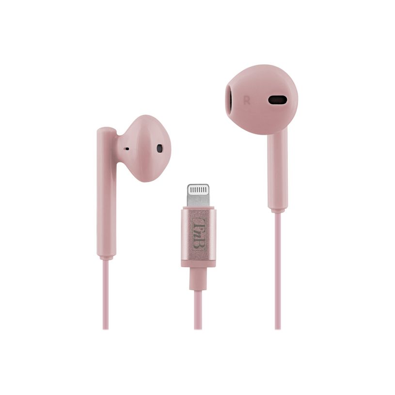 0404052234954-T'nB CURV - Écouteurs filaire avec micro - intra-auriculaire - Lightning - rose-P_405223495_1-0