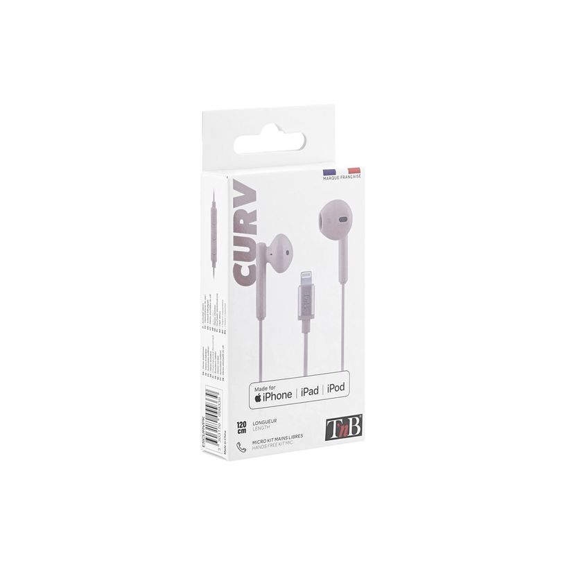 0404052234954-T'nB CURV - Auriculares internos con micro - en oreja - cableado - Lightning - rosa-P_405223495_2-3