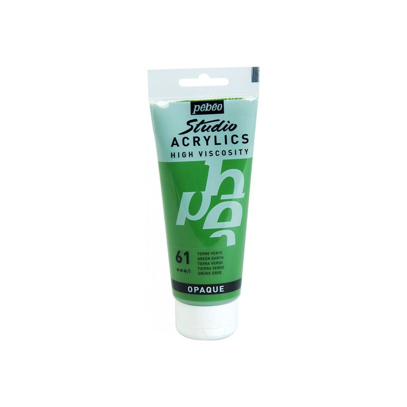 3167868310614-Pebeo Studio - Peinture - acrylique à base d'eau - terre verte - opaque - mat / satiné --P_405223525_2-0