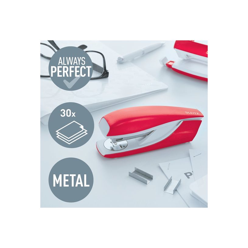 4002432135479-Leitz WOW 5502 - Agrafeuse - 30 feuilles / 3 mm - 24/6, 26/6 - plastique, métal - rouge-P_405223547_2-3