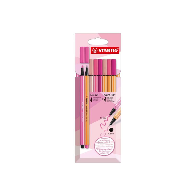 4006381616218-STABILO - Ensemble de feutre fin et de marqueur - shades of pink - couleurs assorties - 8 -P_405223659_7-6