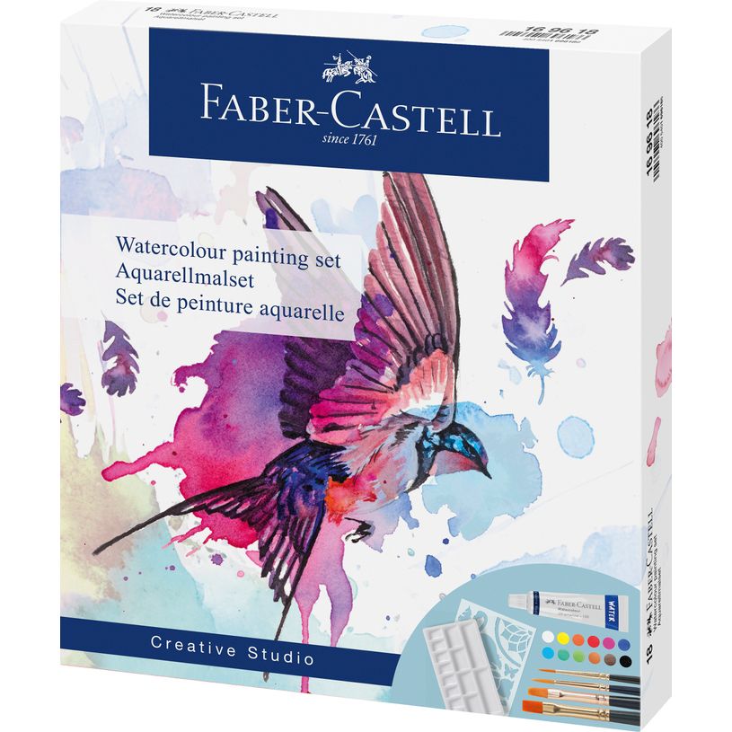 4005401696186-Faber-Castell - Set d'aquarelle avec accessoires - 18 pièces -P_405223676_1-0