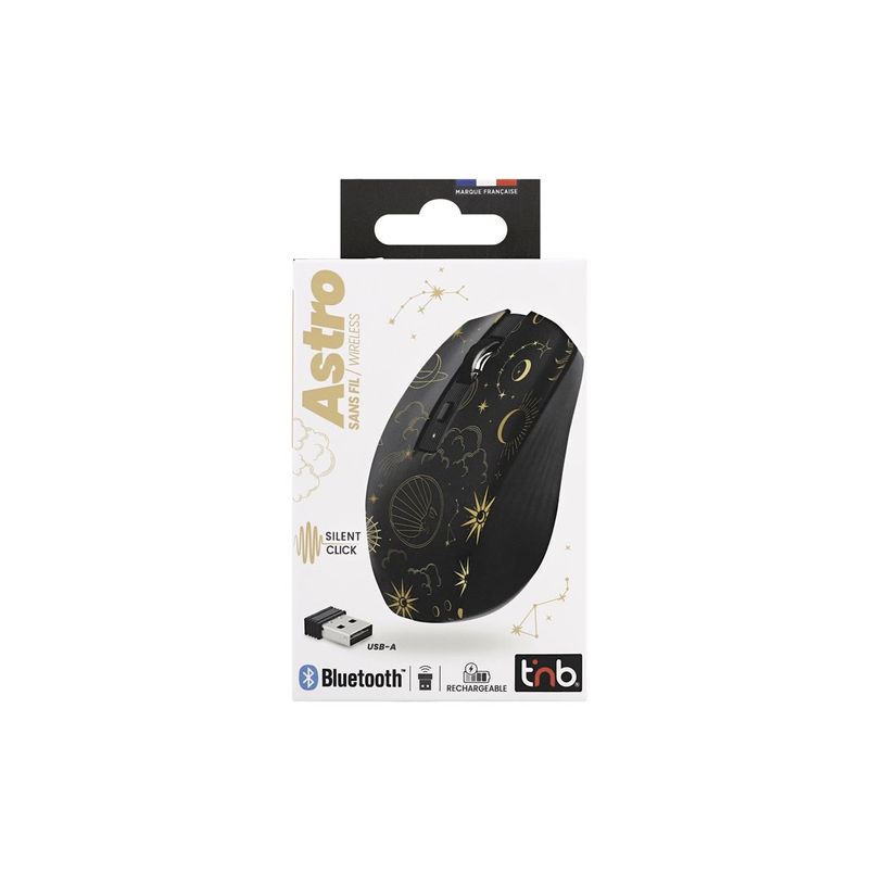 3303170117989-T'nB EXCLUSIV' ASTRO - Souris sans fil - rechargeable - 6 boutons - noir-P_405223734_3-5