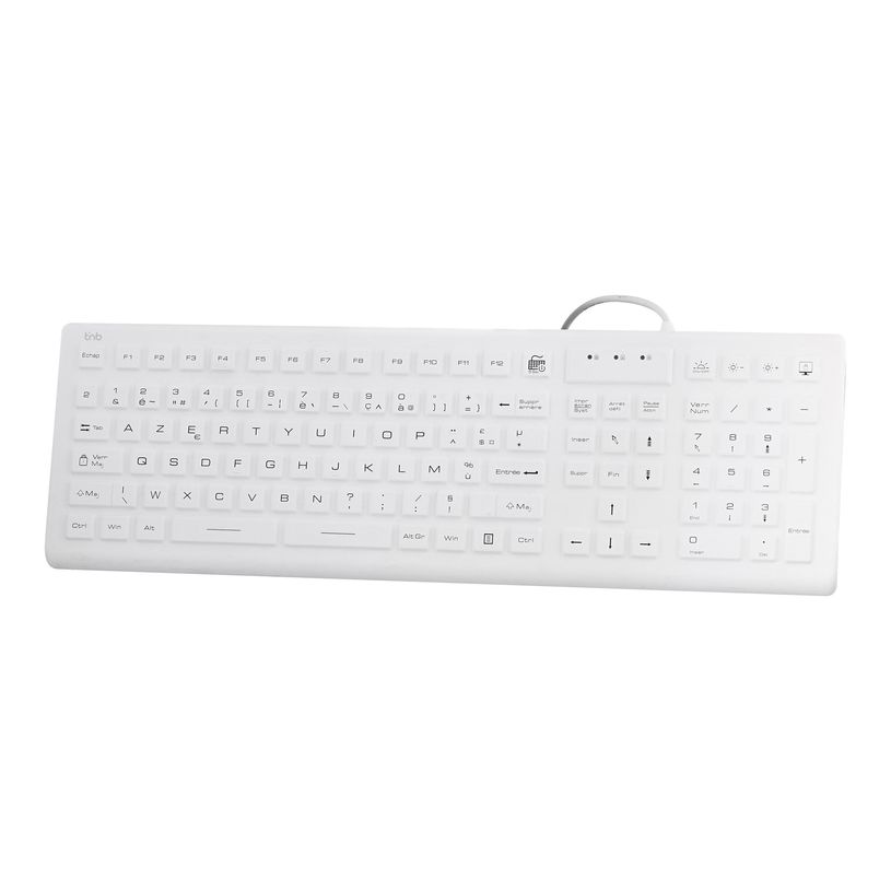 3303170116326-T'nB - Clavier filaire medical - rétroéclairé - AZERTY - blanc-P_405223740_3-2