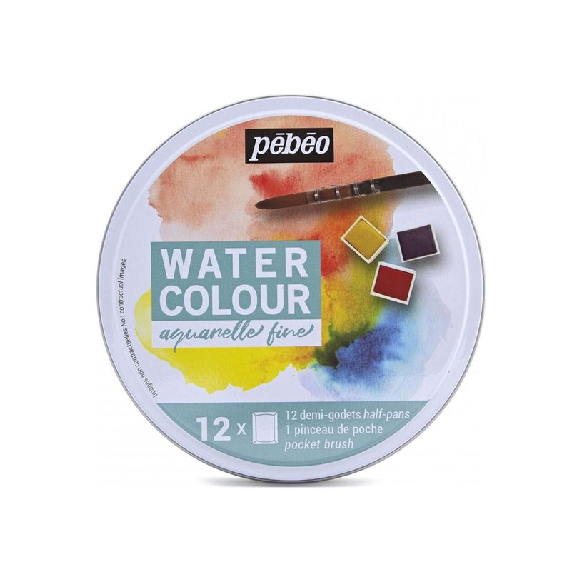 3167863000756-Pebeo - Ensemble de peinture - aquarelle - 12 couleurs - couleurs assorties - satin - fine-P_405223755_3-0