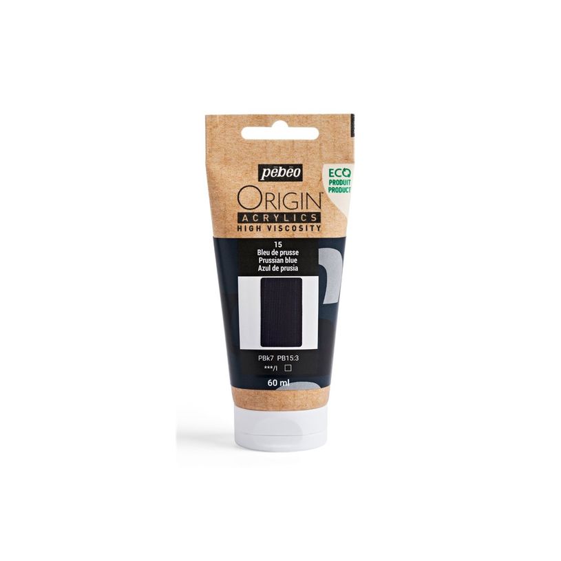 3167868170157-Pebeo Origin - Peinture - acrylique à base d'eau - bleu prussien - opaque - mat - 60 ml-P_405223780_2-0