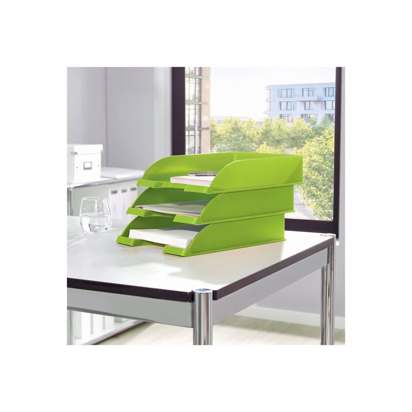 4002432123612-Leitz WOW - Corbeille à courrier - pour A4 - vert-P_405223836_3-3