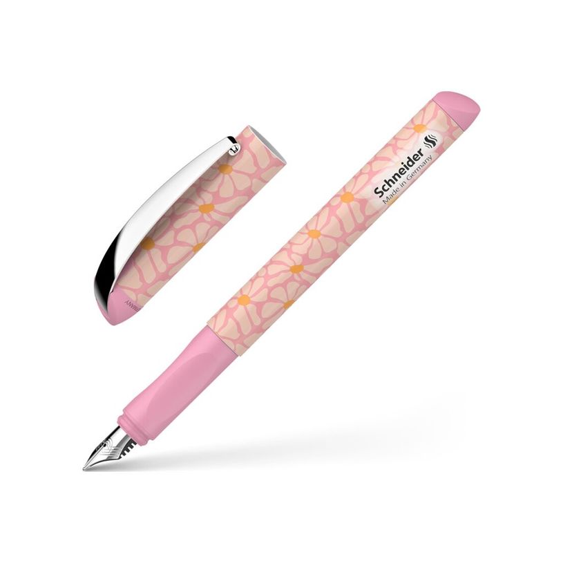 4004675171771-Schneider Glam - Stylo plume - fleurs - non permanent - bleu roi - moyen-P_405223892_1-0