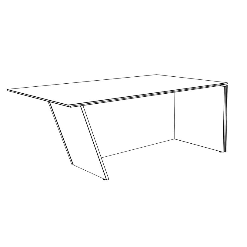 3253310544055-Bureau KHEOPS avec pied droit à droite - L200 - plateau imitation chêne clair - structur-P_405223982_3-2
