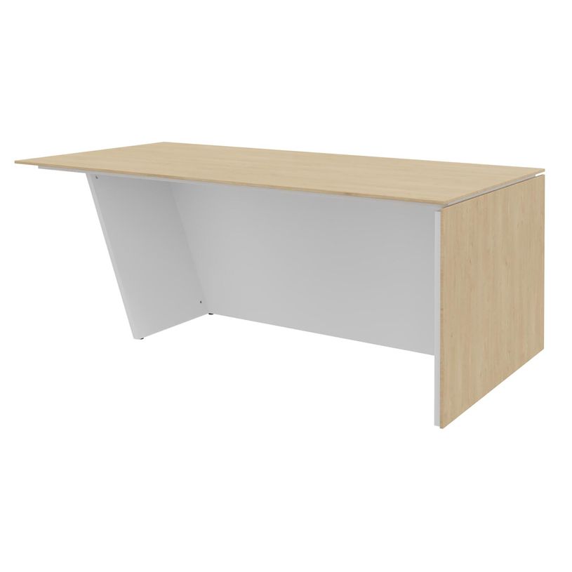 3253310544062-Bureau KHEOPS avec pied droit à droite - L200 - plateau imitation chêne clair - structur-P_405223983_1-0