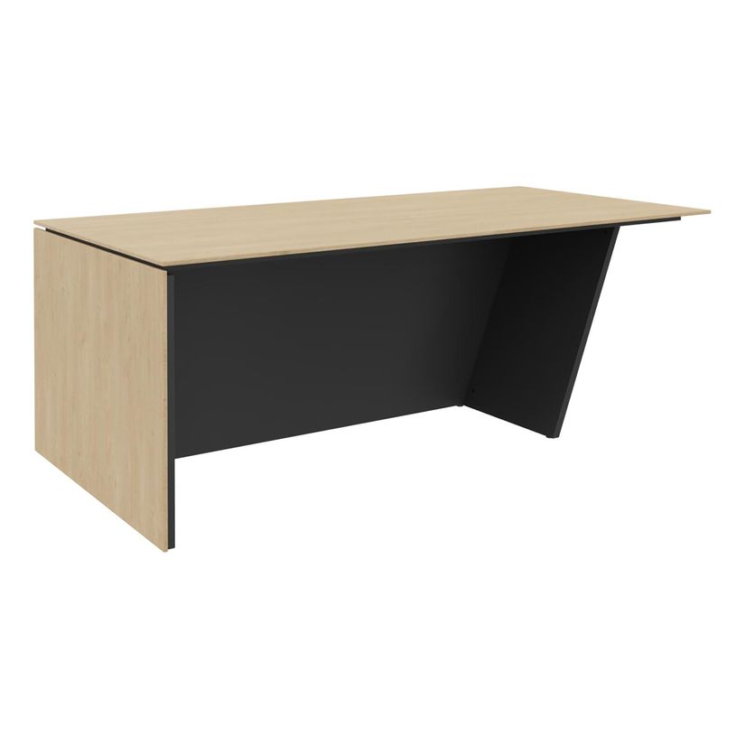 3253310544093-Bureau KHEOPS avec pied droit à gauche - L200 - plateau imitation chêne clair - structur-P_405223984_1-0