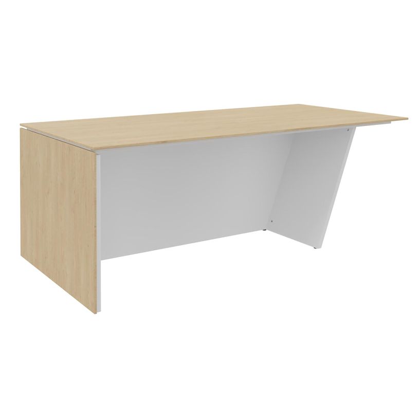 3253310544109-Bureau KHEOPS avec pied droit à gauche - L200 - plateau imitation chêne clair - structur-P_405223985_1-0