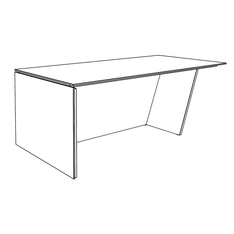 3253310544109-Bureau KHEOPS avec pied droit à gauche - L200 - plateau imitation chêne clair - structur-P_405223985_3-2