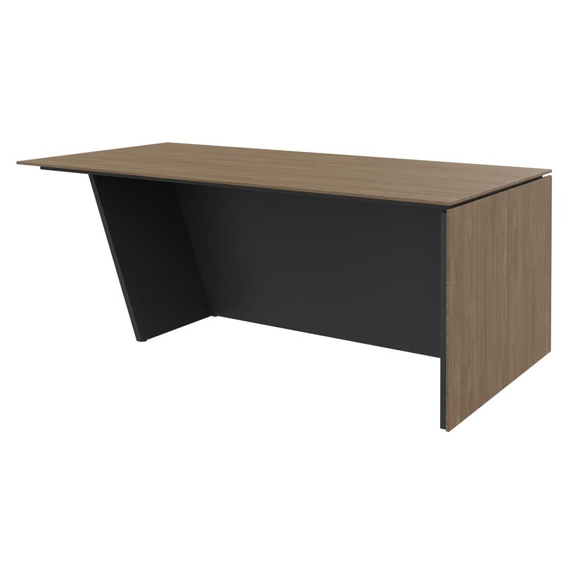 3253310544079-Bureau KHEOPS avec pied droit à droite - L200 - plateau imitation noyer - structure carbo-P_405223986_1-0