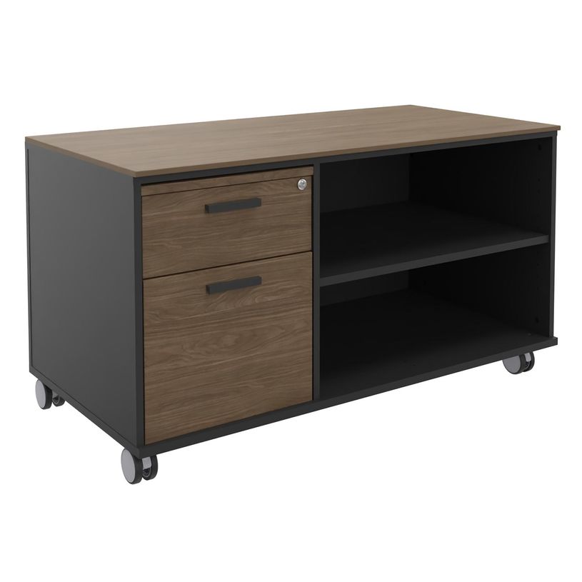 3253310544192-Console mobile KHEOPS - L120XP60XH66 cm - 2 tiroirs dont 1 DS - structure carbone - finiti-P_405223994_1-0