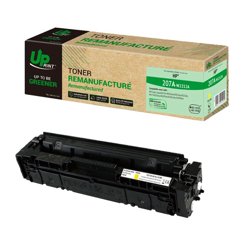 3584770912499-Cartouche laser remanufacturée HP 207A - jaune - Uprint--2