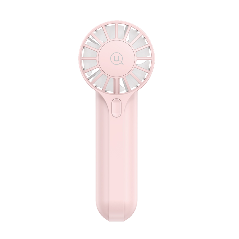 6958444910055-USAMS - Ventilateur de poche - 3 vitesses - 1200 mAh - rose--0